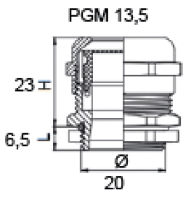 Сальник металлический PGM 13.5 №3
