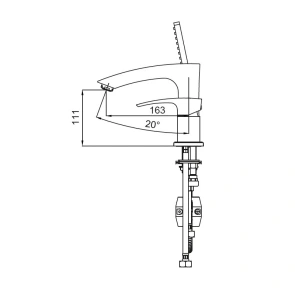 Смеситель на борт ванны Koer KB-43007-01 на 3 отверстия (Цвет хром) (KR3452) №2