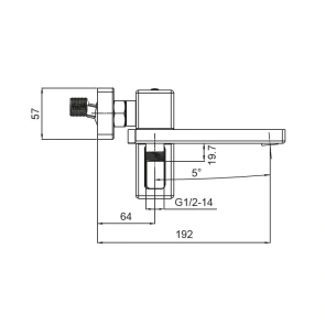 Змішувач для ванни з коротким виливом Koer KB-41009-01 (Колір хром) (KR3502) №2