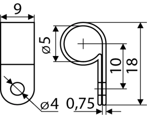 CHS 3/16R Скоба кабельна (100 шт.) №2