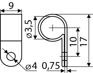 CHS 1/8R Скоба кабельна (100 шт.) №4