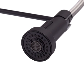 Смеситель Для кухни с изливом пружина Mixxus Premium SPRING 017 BLACK (MI6951) №3