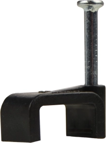 Скоба черная CHF-14 мм плоская (100 шт.) №1