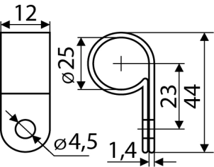 CHS 1R Скоба кабельна (100 шт.) №2