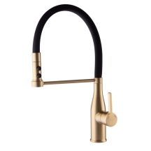 Змішувач для кухНі Mixxus Premium Summer 017 BRUSHED GOLD REFL.BLACK (MI6964)