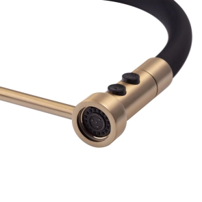 Смеситель Для кухни Mixxus Premium Summer 017 BRUSHED GOLD REFL.BLACK (MI6964) №2