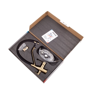 Смеситель Для кухни MixxusPremium Gravity 021 BRUSHED GOLD REFL.BLACK (MI6981) №5