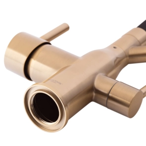 Смеситель Для кухни MixxusPremium Gravity 021 BRUSHED GOLD REFL.BLACK (MI6981) №7
