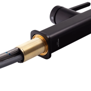 Смеситель Для кухни с выдвижным изливом Mixxus Premium HAMMER 014 BLACK (MI6954) №5