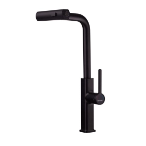 Смеситель Для кухни с выдвижным изливом Mixxus Premium HAMMER 014 BLACK (MI6954) №6