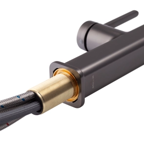 Змішувач для кухНі з висувним виливом Mixxus Premium HAMMER 014 GRAPHITE (MI6955) №4