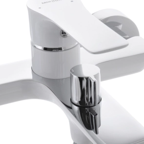 Змішувач для ванни з коротким зливом Mixxus Premium Eva 009 Euro Білий (MI5811) №2