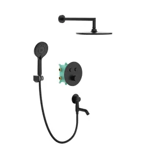 Вбудована душова система з термостатом Koer KB-67012-05 (Колір чорний) (KR4729) №1
