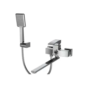 Змішувач для ванни з довгим виливом Koer KB-42007-01 (Колір хром) (KR3456) №1