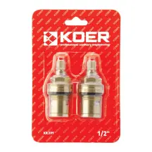 Кран букси Koer KR.599 комплект (2 шт/БЛІСТЕР) кераміка MF-1/2" (AC0528)
