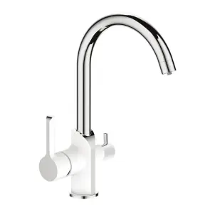 Кухонный смеситель на две воды Mixxus Premium Edem 021 (White) (MI5924) №1