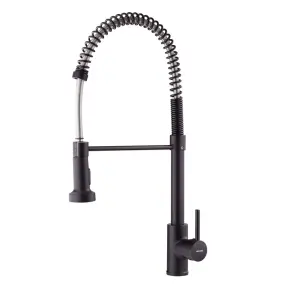 Смеситель Для кухни с изливом пружина Mixxus Premium SPRING 017 BLACK (MI6951) №1