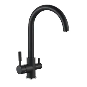Кухонный смеситель на две воды Mixxus Premium Mafin 021 (Black) (MI5931) №1