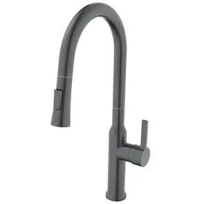 Змішувач для кухНі з висувним виливом Mixxus Premium PULL 014 GRAPHITE (MI6959) №1