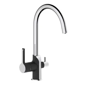 Кухонний змішувач на дві води Mixxus Premium Edem 021 (Black) (MI5925) №1