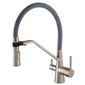 Змішувач для кухНі Mixxus Premium Magnet 021 SS COLOR REFL.GREY (MI6976) №1