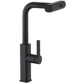 Смеситель Для кухни с выдвижным изливом Mixxus Premium HAMMER 014 BLACK (MI6954) №1