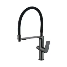 Змішувач для кухНі Mixxus Premium DERBY 021 (NUT) GRAPHITE REFL.BLACK з виходом для питної води