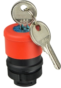XB2-ES74 Аварійна кнопка з ключем (голова) d30mm №3
