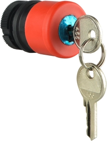 XB2-ES74 Аварійна кнопка з ключем (голова) d30mm №6