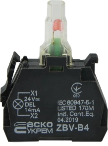 ZBV-B4 Блок для підсвіч. червоний 24В для кнопок TB5 №1
