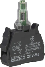 ZBV-M5 Блок для підсвіч. жовтий 220В для кнопок TB5