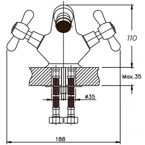 Смеситель для биде Haiba Dominox 162 (HB0074) №2