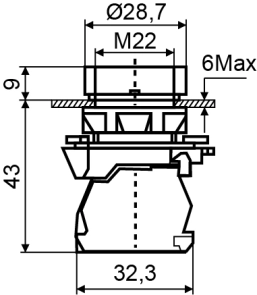 TB5-AA4342 Кнопка "Стоп" красная №6