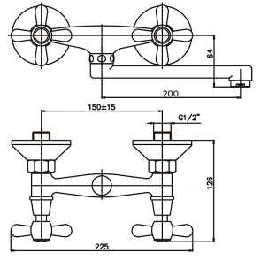 Смеситель Для кухни Haiba Dominox 361 (HB0094) №2