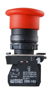 TB5-AT42 Кнопка безпеки. Повернення відтисканням d40mm №5