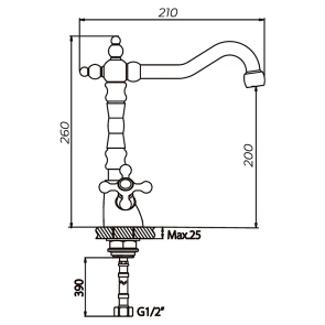 Смеситель Для кухни Haiba Dominox 777 (HB0095) №2