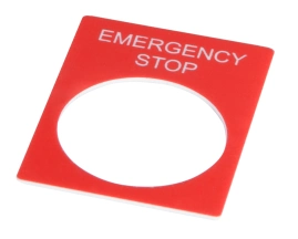 Табличка маркировочная EMERGENCY STOP красная прямоугольная для кнопок XB2 купить