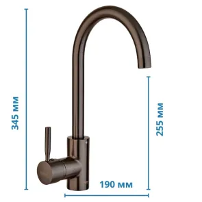 Змішувач для кухНі Haiba Hans 011 Graphite (HB4000) №2