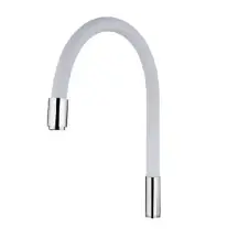 Силиконовый излив для смесителя белый Mixxus Premium (MI0557)