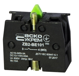 ZB2-BE101 NO Контакт до кнопок ХB2 №4