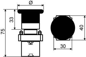 XB2-BS142 Кнопка безпеки. Повернення ключем №3