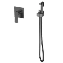 Змішувач для гігієнічного душу Mixxus Premium MONE 002 INNER Graphite, що вбудовується з лійкою (MI6