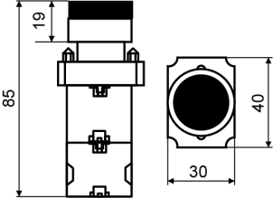 XB2-BW3471(72) Кнопка з підсвічуванням червона №4