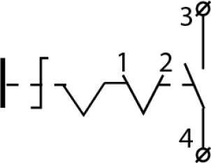 TB5-AD21 Кнопка поворотна 2-поз. Стандартна ручка №5