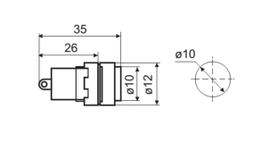 Сигнальна арматура AD22E-10DS жовта 220V АC №3