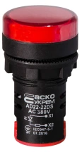 Сигнальная арматура AD22-22DS красная 380V АC
