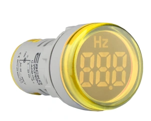 Світлосигнальна арматура з індикатором частоти серії U-ADM-Hz ᴓ22мм, кругла, жовта №1