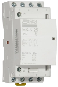 Модульный контактор MK-N 4P 25A 4NO 220V №4