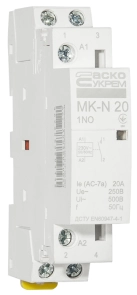 Модульный контактор MK-N 1P 20A 1NO 220V №4