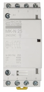 Модульный контактор MK-N 4P 25A 2NO2NC 220V №1